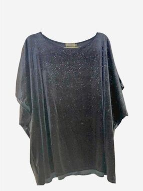 Blumin Sparkly Black Oversized Top Size S NWOT